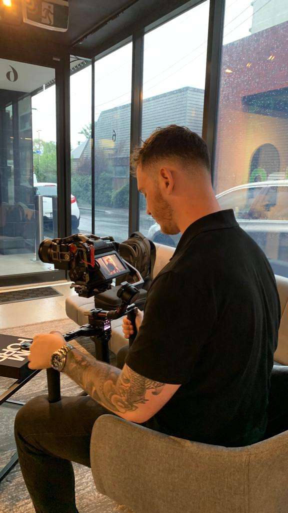 Unreal Media team member creating video content for Social Media Marketing campaigns.