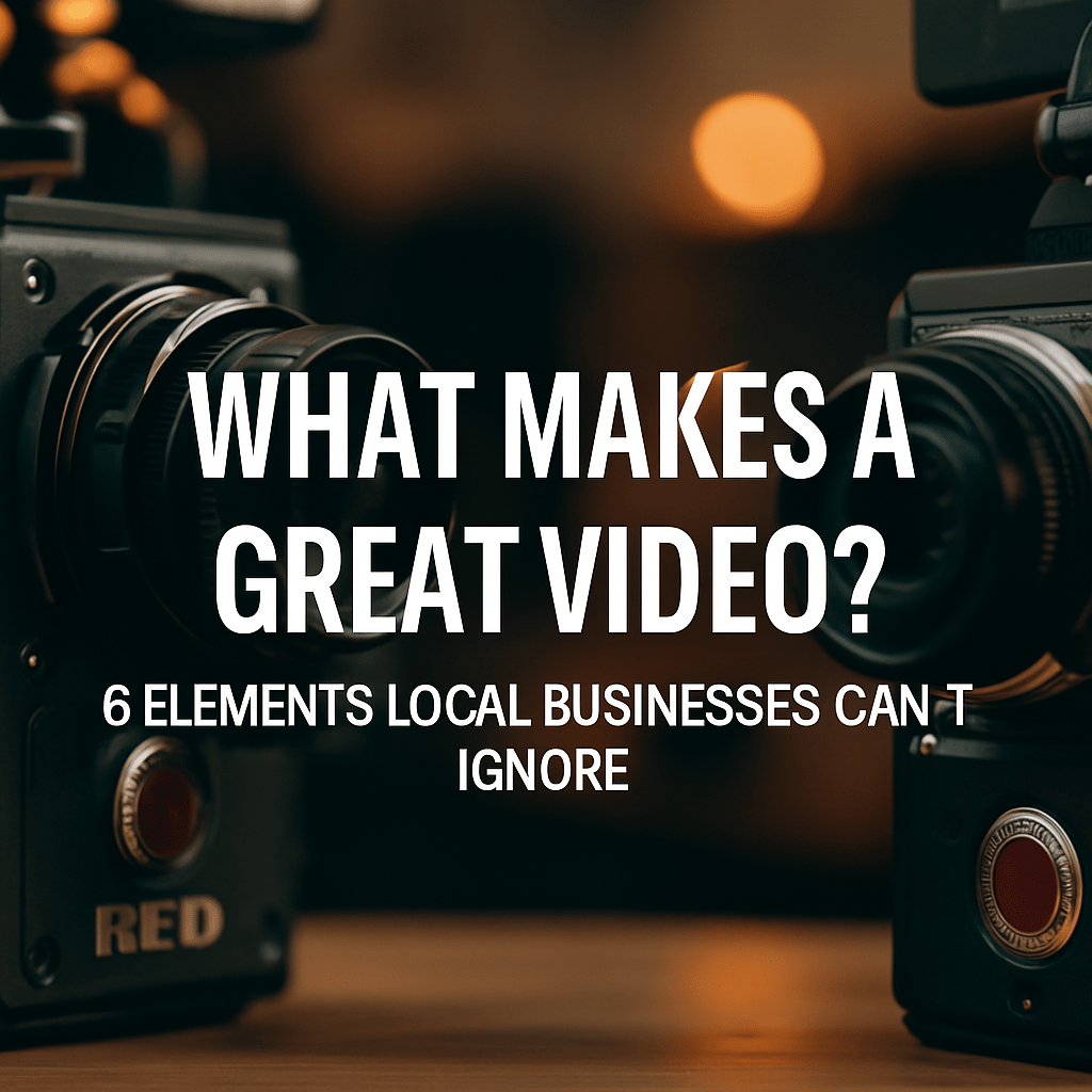 RED camera setup illustrating what makes a great video for local business marketing. If you've asked yourself "What Makes a Great Video?" this blog is for you.